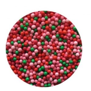 Шарики микс Красный/розовый/зеленый 2 мм 1 кг