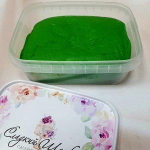 Купить готовую мастику Сладкий шелк травянисто-зеленая 0,25 кг
