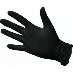 Перчатки нитриловые черные S 100 шт