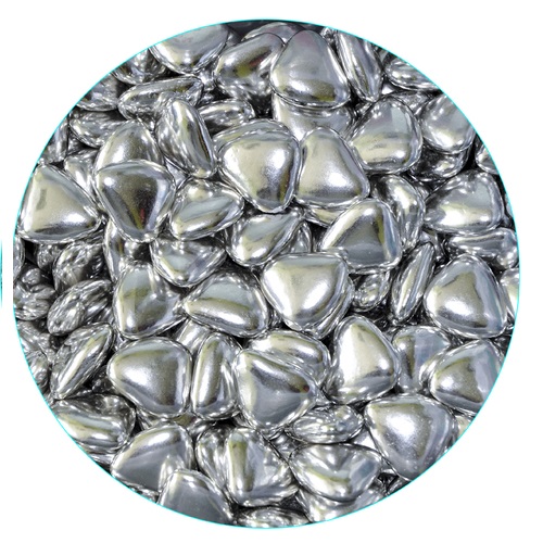 Серебряные сердечки 23 мм 100 гр