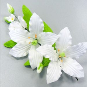 Украшение сахарное Букет белые лилии