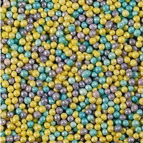 Шарики микс Голубой/лиловый/желтый 2 мм 100 гр