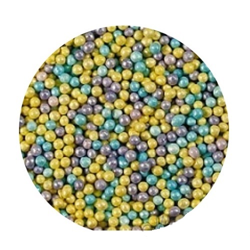 Шарики микс Голубой/лиловый/желтый 2 мм 1 кг