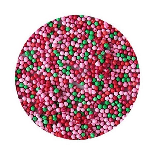 Шарики микс Красный/розовый/зеленый 2 мм 100 гр