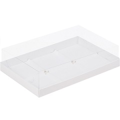 Коробка для муссовых пирожных Белая 6 шт 30х19.5х8 см