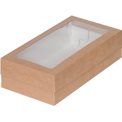 Коробка для макаронс Крафт 21х11х5.5 см