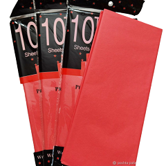 Бумага тишью 50 х 70 см Красный 10 листов