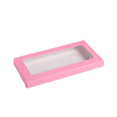Упаковка для шоколада с окном Розовый 17,1х8х1,4 см