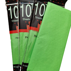 Бумага тишью 50 х 70 см Зеленый 10 листов