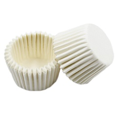 Бумажные капсулы для конфет белые 25х20 мм. 50 шт
