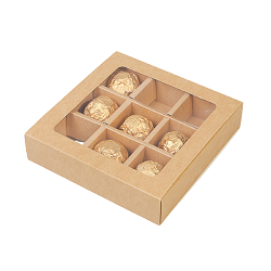 Коробка на 9 конфет крафт
