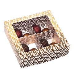 Коробка на 4 конфеты Узор