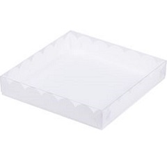 Коробка для пряников белая 20х20х3.5 см