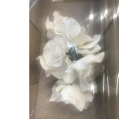 Украшение сахарное Цветок Роза белая