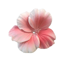 Украшение сахарное Цветок Мальва розовая 7 см 1 шт