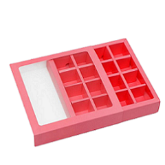 Коробка на 16 конфет Розовая