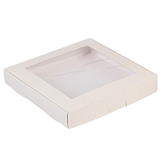 Коробка с окном Белая 19х19х3 см