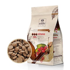 Шоколад молочный CACAO BARRY GHANA 40% 200 гр