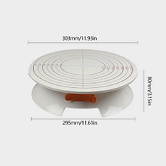 Поворотный столик для торта пластиковый с фиксатором 30 см