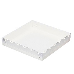 Упаковка для пряников Белая 25х25х3 см