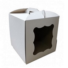 Коробка для торта 30х30х30 см с ручкой и окном