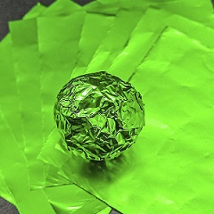 Фольга для конфет Зеленая 10х10 см 100 шт
