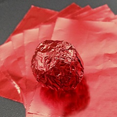 Фольга для конфет Красная 10х10 см 100 шт