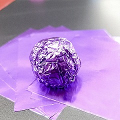Фольга для конфет Фиолетовая 10х10 см 100 шт
